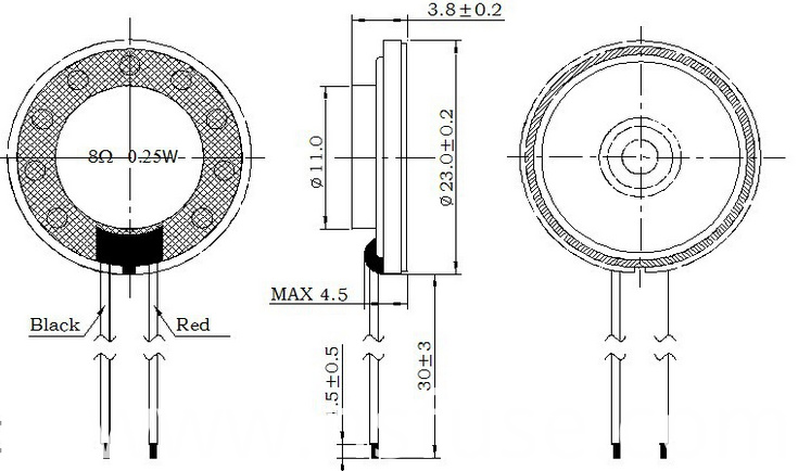 Fb23aw-2 2015 New 23mm Inner Magnetic Mylar Speaker with Wire (FBELE)